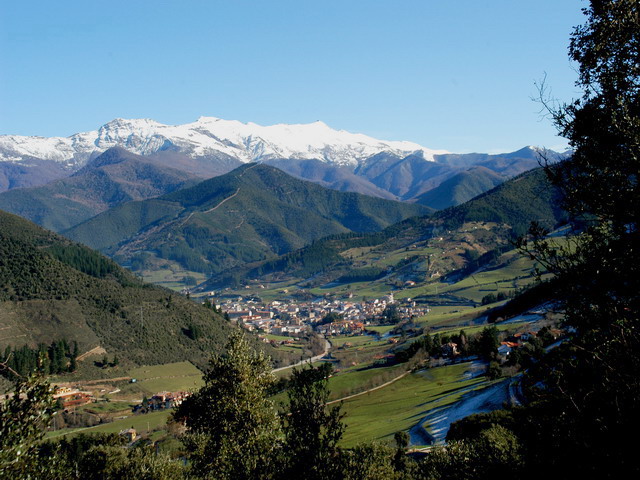 Valle de Liébana y Picos de Europa desde el Mirador de San Miguel
